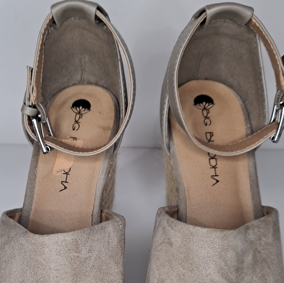 Big Buddha grey ankle strap wedge espadrille - Picture 3 of 13